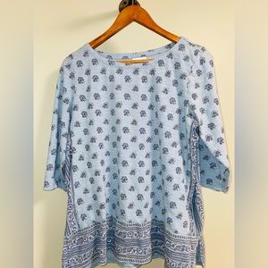 J Jill Women’s Top Floral Pattern